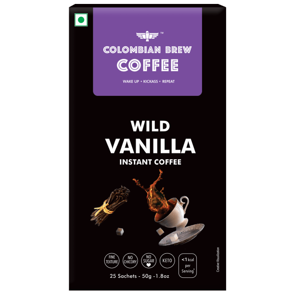 8906088701070_1_b2b70ba4-a189-411e-a531-952a2e50ce87.png Colombian Brew Vanilla Instant Coffee Powder — No Sugar, Vegan