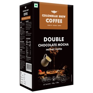 Colombian Brew Double Chocolate Mocha Instant Coffee — No Sugar, Vegan