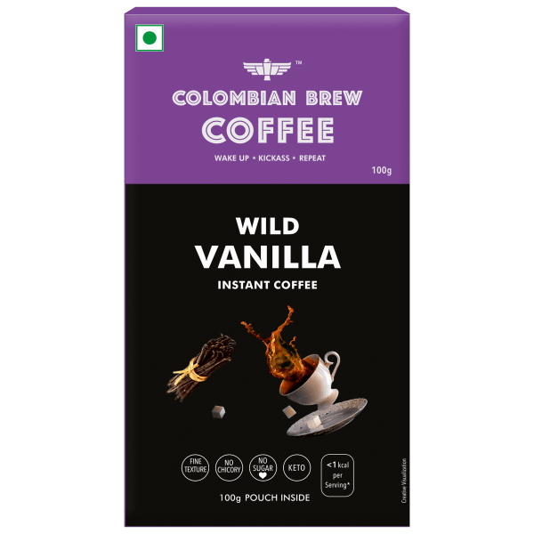 8906088701315_3.png Colombian Brew Vanilla Instant Coffee Powder — No Sugar, Vegan