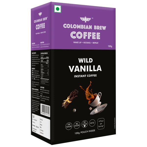 8906088701315_4.png Colombian Brew Vanilla Instant Coffee Powder — No Sugar, Vegan