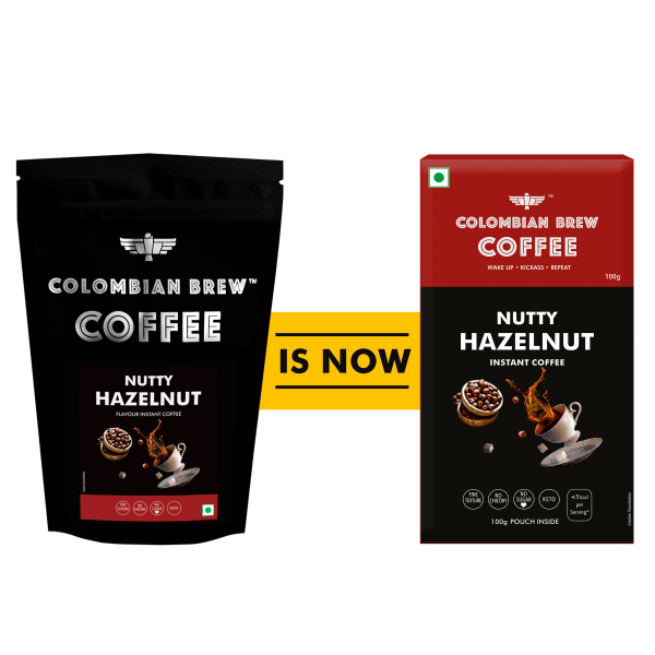 8906088701674_0.png Colombian Brew Hazelnut Instant Coffee Powder — No Sugar, Vegan