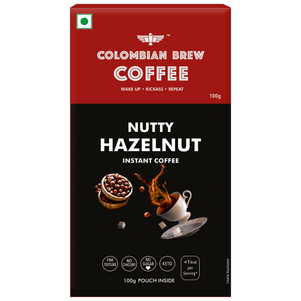 8906088701674_3_9c0d9627-df5c-4547-98b5-351a14372f44.png Colombian Brew Hazelnut Instant Coffee Powder — No Sugar, Vegan