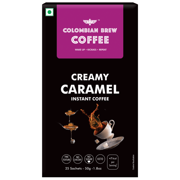 8906088702053_1.png Colombian Brew Creamy Caramel Instant Coffee Powder — No Sugar, Vegan