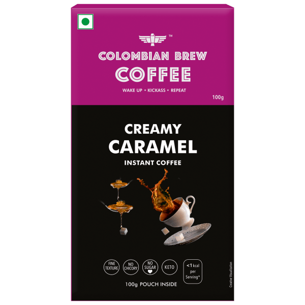 8906088702060_3.png Colombian Brew Creamy Caramel Instant Coffee Powder — No Sugar, Vegan