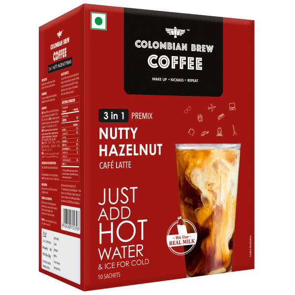 8906088702398_2.png Colombian Brew Hazelnut Café Latte 3-in-1 Instant Coffee Premix