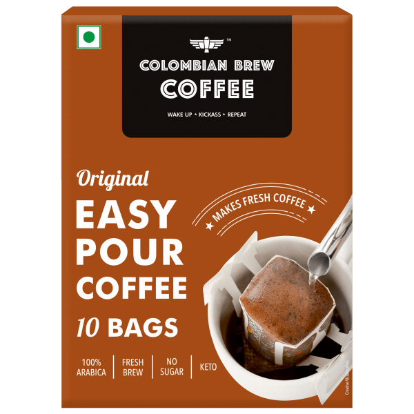 8906088703852_1.png Colombian Brew Coffee Original Easy Pour 10 Bags, 100g