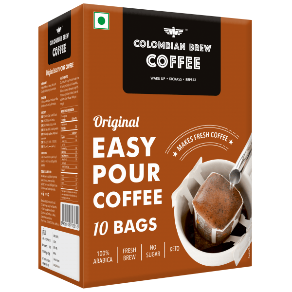 8906088703852_2.png Colombian Brew Coffee Original Easy Pour 10 Bags, 100g