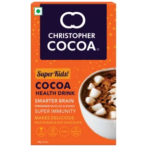 8906088702978_1_2890x Christopher Cocoa Super Kids Cocoa Powder Health and Nutrition Drink, No Sugar Vegan, 100g (For Kids and Adults)