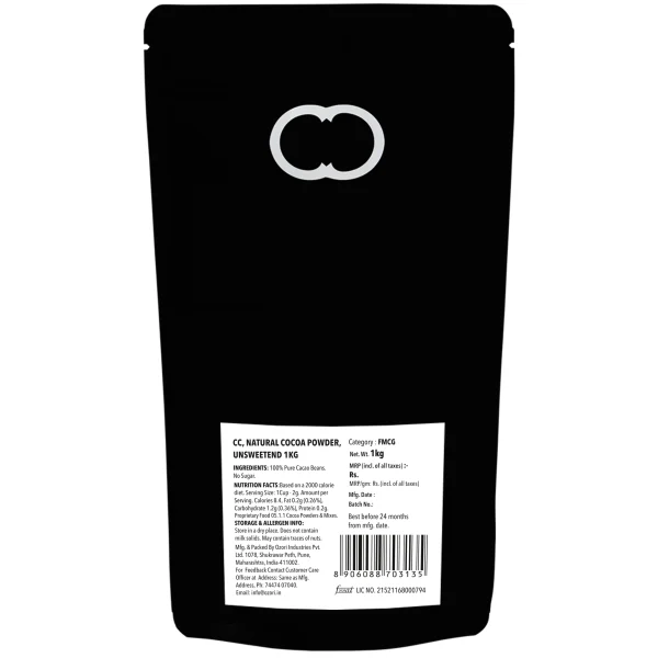 Christopher Cocoa, Natural Cocoa Powder, Unsweetend (Bake, Cake, Hot Chocolate, Drinking Shakes) 1Kg