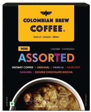 cb-hc-10s-20g Colombian Brew High Caffeine Espresso Instant Coffee — 10 Sachets · 20g