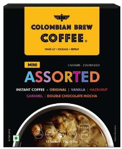 Colombian Brew High Caffeine Espresso Instant Coffee — 10 Sachets · 20g