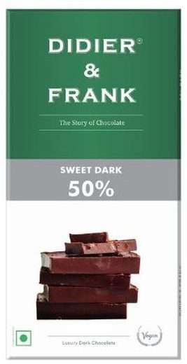 Didier & Frank 50% Sweet Dark Chocolate Bar — 80g