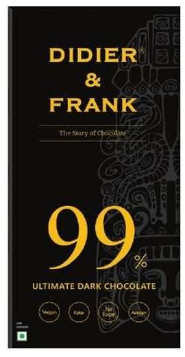 Didier & Frank 99% Ultimate Dark Chocolate Bar — 80g